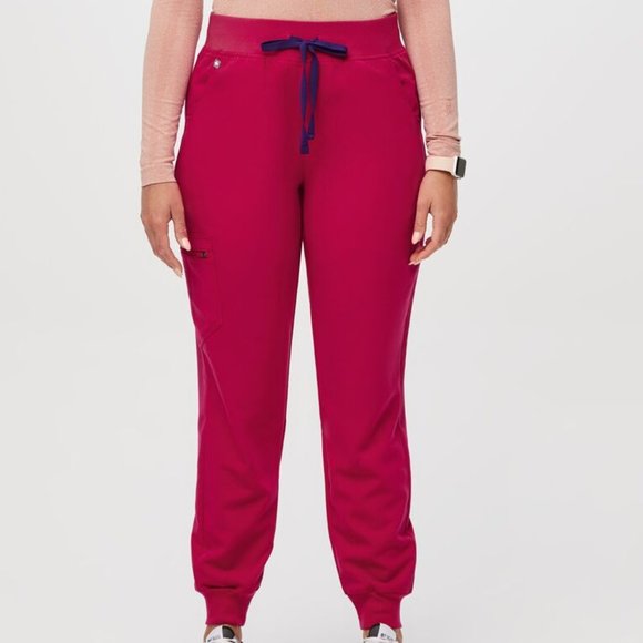 FIGS Scrubs High Waisted Joggers Size Small Ultra Rose - Picture 1 of 1